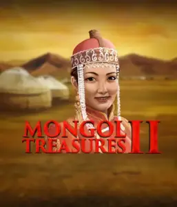 Discover the rich culture of Mongolia with the Mongol Treasures 2 game by Endorphina, showcasing a beautiful Mongolian woman adorned in traditional attire against a pastoral Mongolian steppe backdrop. This image evokes the essence of Mongolian history, delivering a memorable visual adventure. 