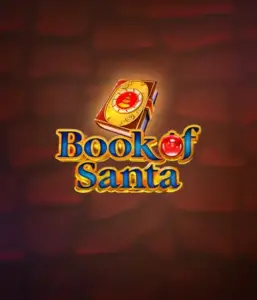 Experience the festive spirit with the Book of Santa game by Endorphina, showcasing an intricately designed golden book decorated with Santa's iconic seal. This image evokes the magic and mystery of Christmas, set against a softly glowing red background. Ideal for those who love Christmas-themed slots, offering a charming escape. 